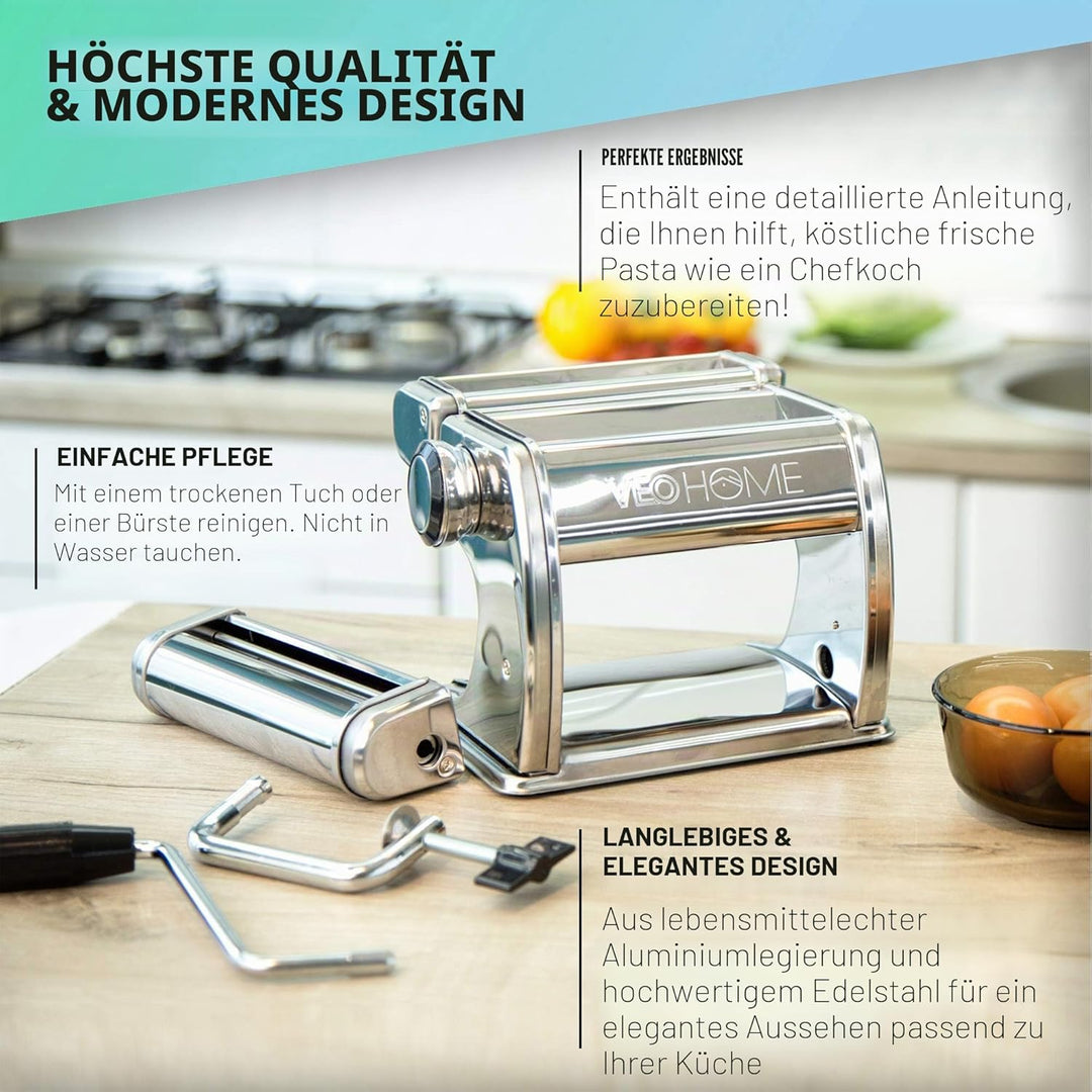 Manuelle Nudelmaschine mit Trockner - Multi-Pasta Edelstahl Rostfrei Italienische Flachteigmaschine