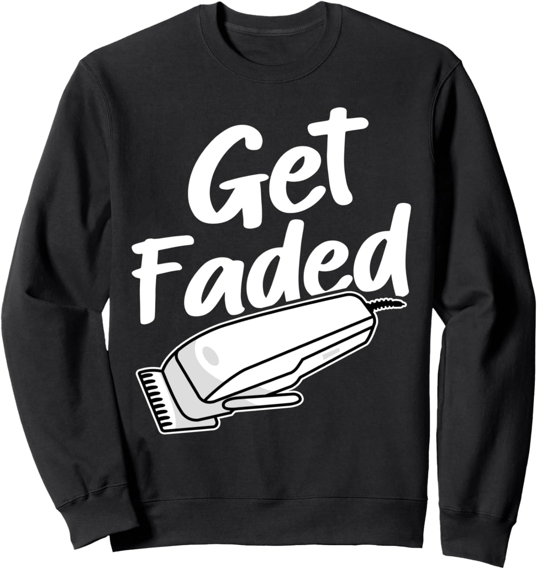 Holen Sie sich verblasste lustige Barbier Sweatshirt