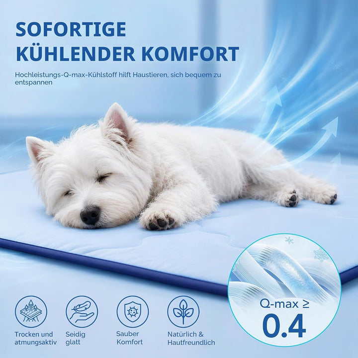 Deconovo Selbstkühlende Kühlmatte für Hunde &amp; Katzen, Atmungsaktive Kühldecke für Sommer, Faltbar &amp;