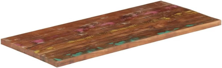vidaXL Rechteckige Massivholz-Ersatz-Esstischplatte – rustikale Teak/Kiefer/Buche/Mango für Wohnzimm