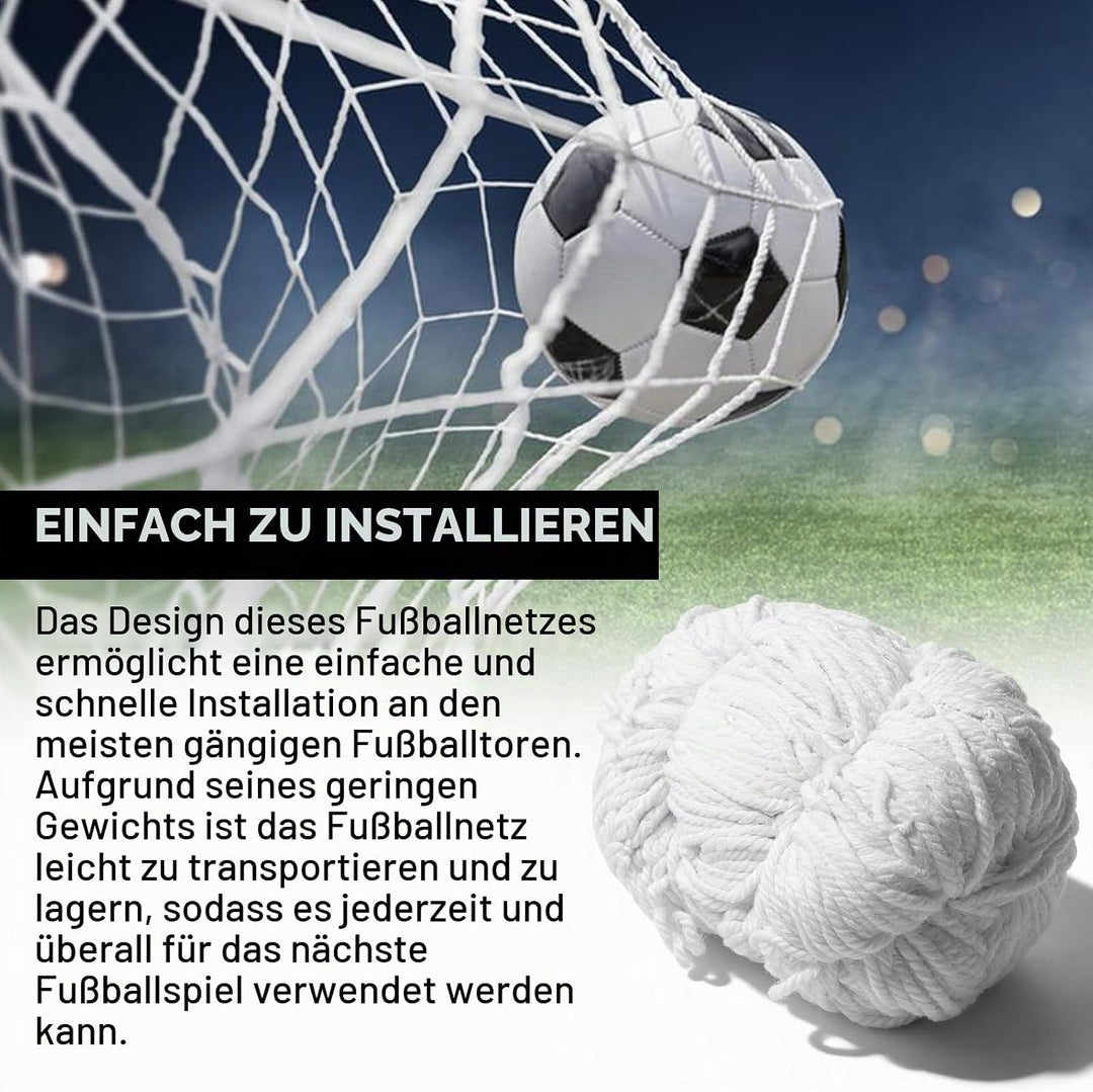 Fussballtornetz 1,8 x 1,2 m, Fussballtor Netz Ersatznetz Polypropylen, Wetterfeste Tornetz für Fussb