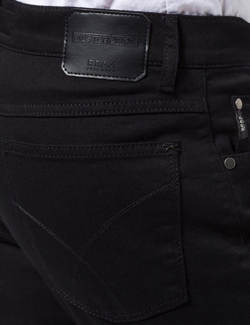 BRAX Herren Style Cooper Denim Masterpiece Jeans 46W / 34L Perma Black, 46W / 34L Perma Black