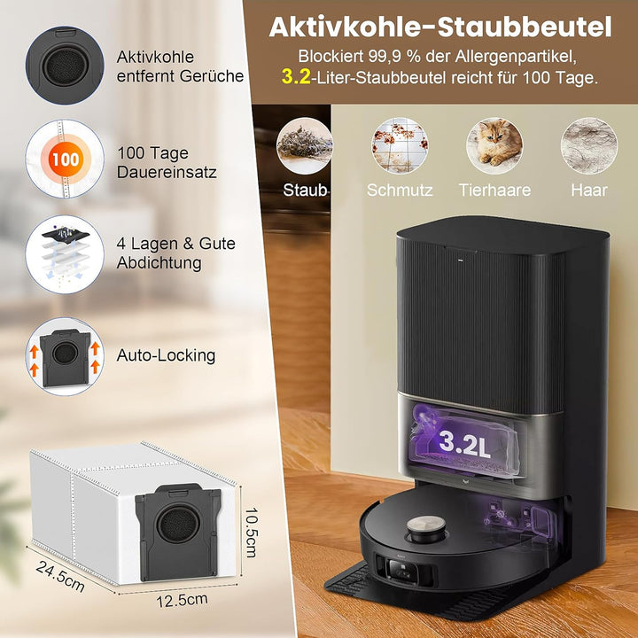 22 Stück Zubehör für Dreame X50 Ultra Complete/L50 Pro Ultra/X50 Master/L40s Pro Ultra Saugroboter,