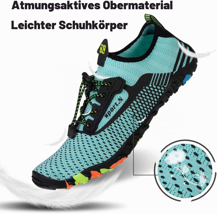 IceUnicorn Strandschuhe Badeschuhe Damen Herren Schwimmschuhe Aquaschuhe Sommer Schnell Trocknend Su