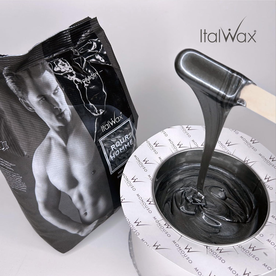 Italwax Pour Homme - 1kg - Waxing perlen für Haarentfernung - Natürliche Formulierung für alle Hautt