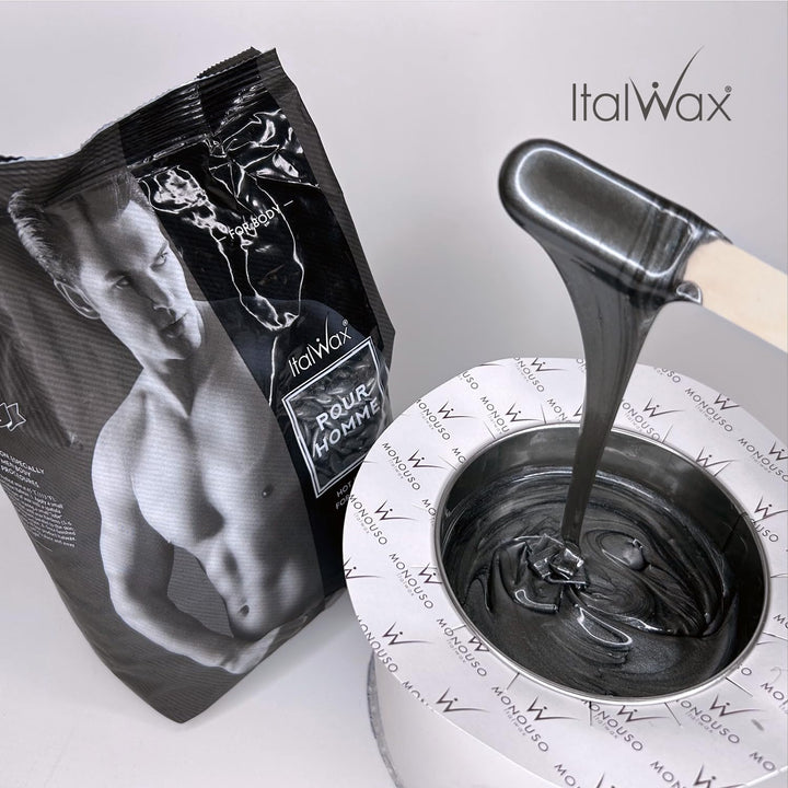Italwax Pour Homme - 1kg - Waxing perlen für Haarentfernung - Natürliche Formulierung für alle Hautt