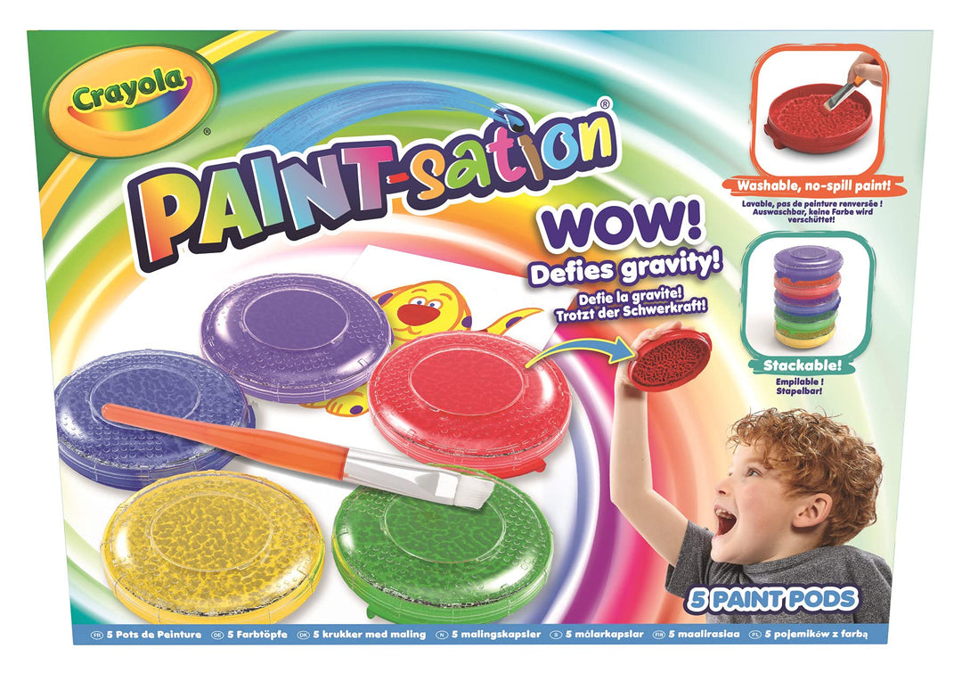 CRAYOLA Farbtöpfe, auslaufsicher, 5 Stück, kein Verschütten, ideal für Kinder ab 3 Jahren