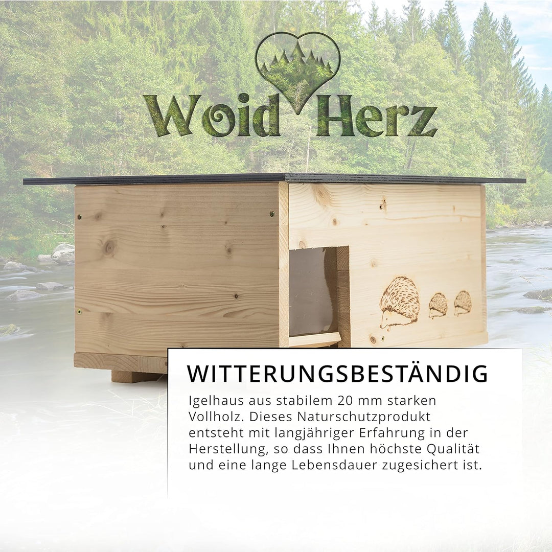 XXL Igelhaus 2 mal lasiert (IG1) Igelhotel Igelhütte Igelfutterhaus - Igelhaus mit Labyrintheingang