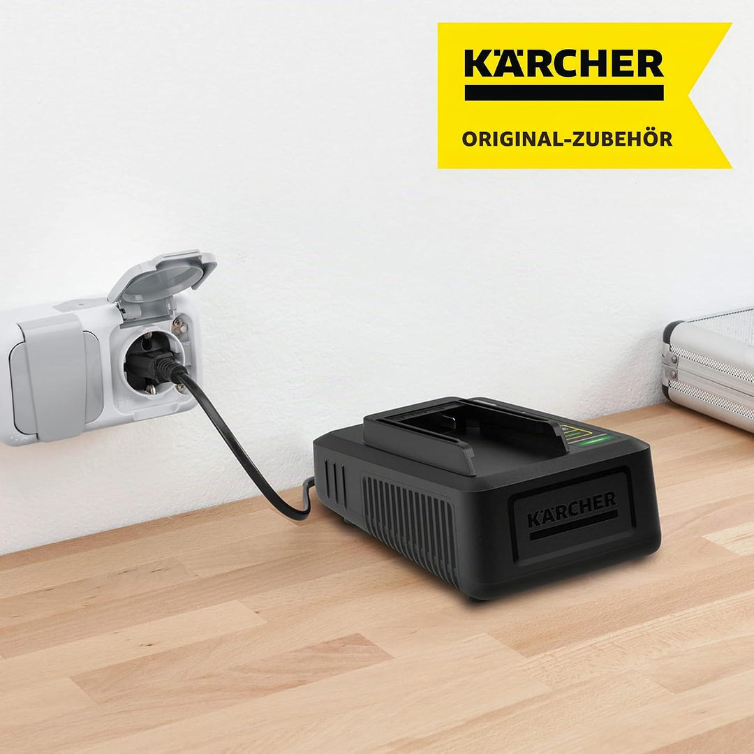 Kärcher Schnellladegerät Batterien Power 18 V (80 Prozent Akkuaufladung in 44 Minuten, für 18 V / 2.
