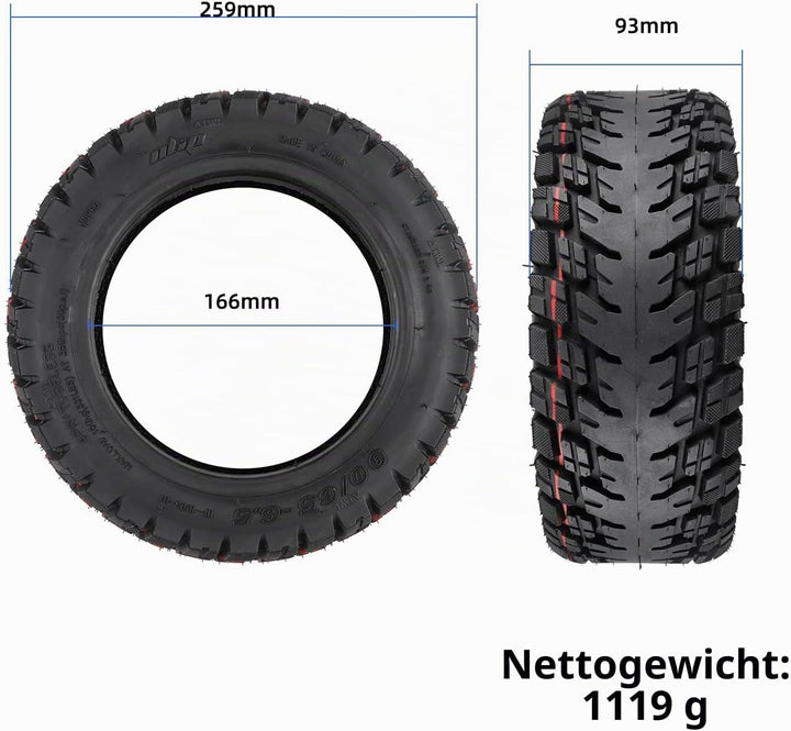 90/65-6.5 Off-Road Tubeless Reifen für Kukirin G4/Zero 11X/Speedual Plus/Dualtron Ultra/Kaabo Elektr