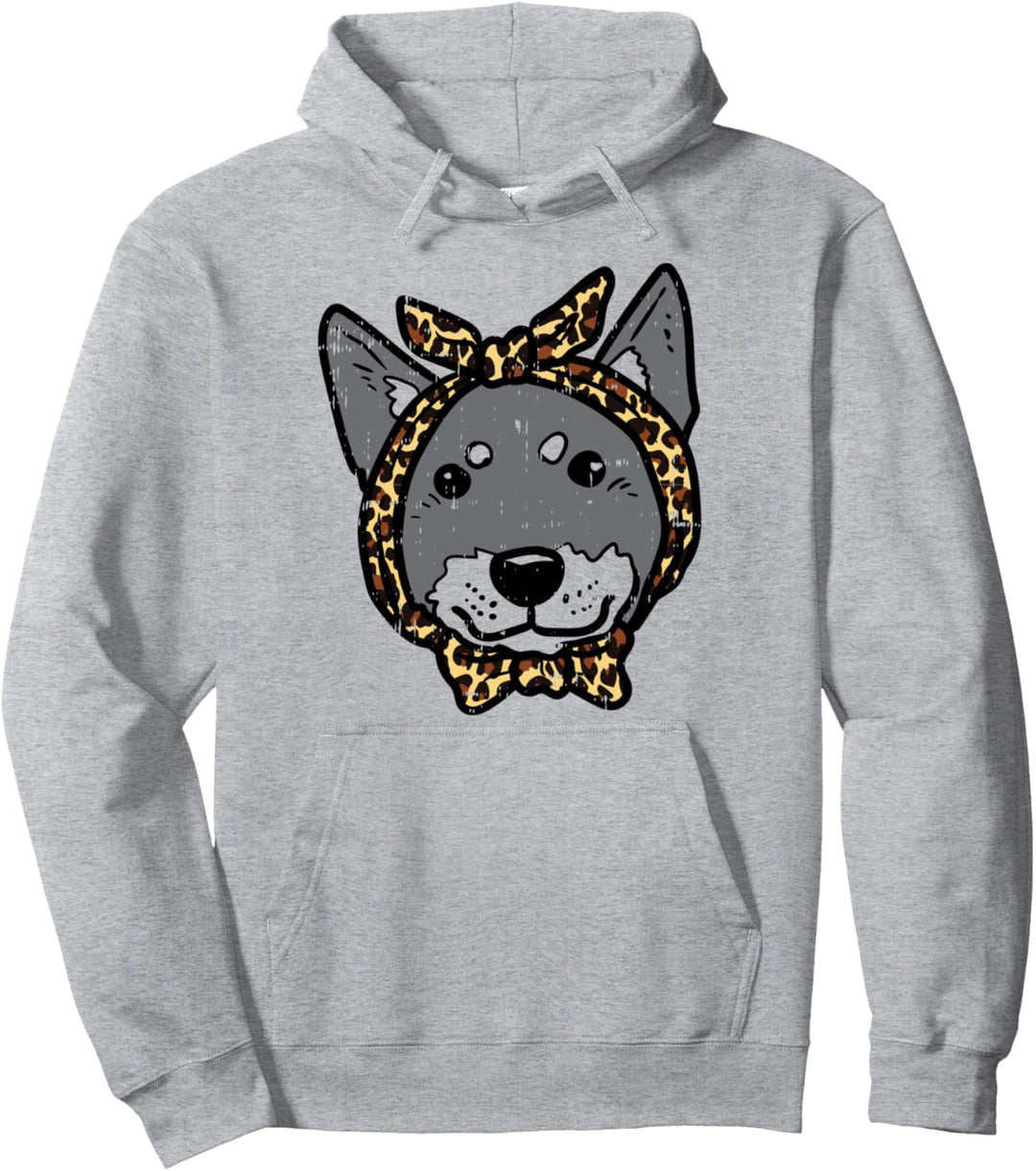 Heeler Leopard Bandana Headband Cattle Dog Girls Women Gift Pullover Hoodie