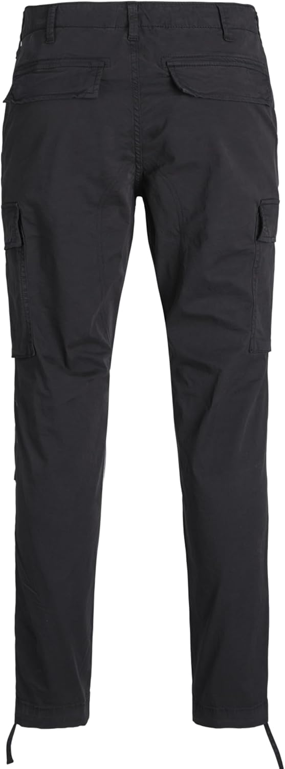 JACK & JONES Male Cargo-Hose Carrot fit Cargo-Hose 27W / 30L Black/Detail:solid, 27W / 30L Black/Det