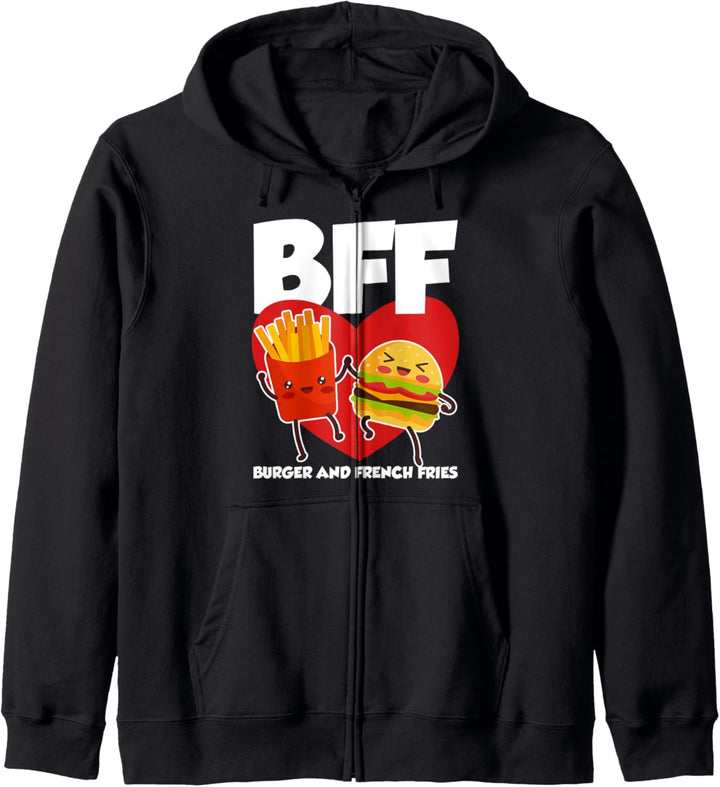BFF Burger und Pommes Frites Kapuzenjacke