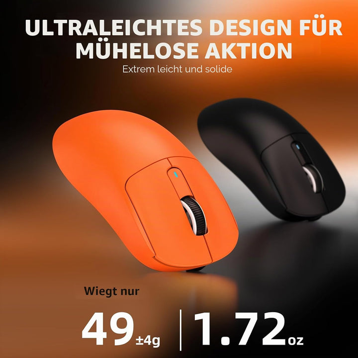 VGN GAMEPOWER x Attack Shark X3 Superlight Kabellose Gaming-Maus, 49g Ultraleicht Mouse, 26000DPI, P