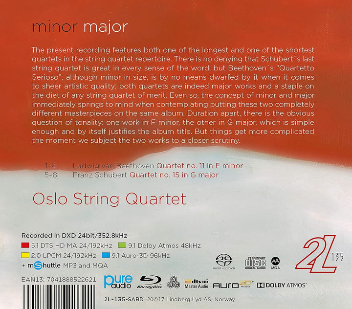 Oslo String Quartet: Minor Major, Blu-Ray-Audio