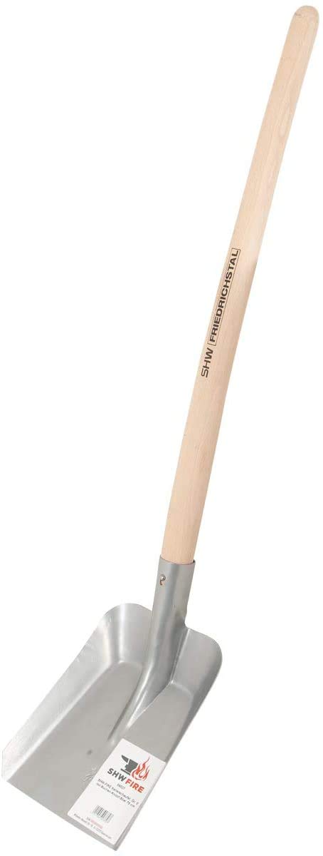 SHW-FIRE Schaufel für Keller und Randbereiche - aus robustem Stahlblech - Holzstiel 70cm - universel