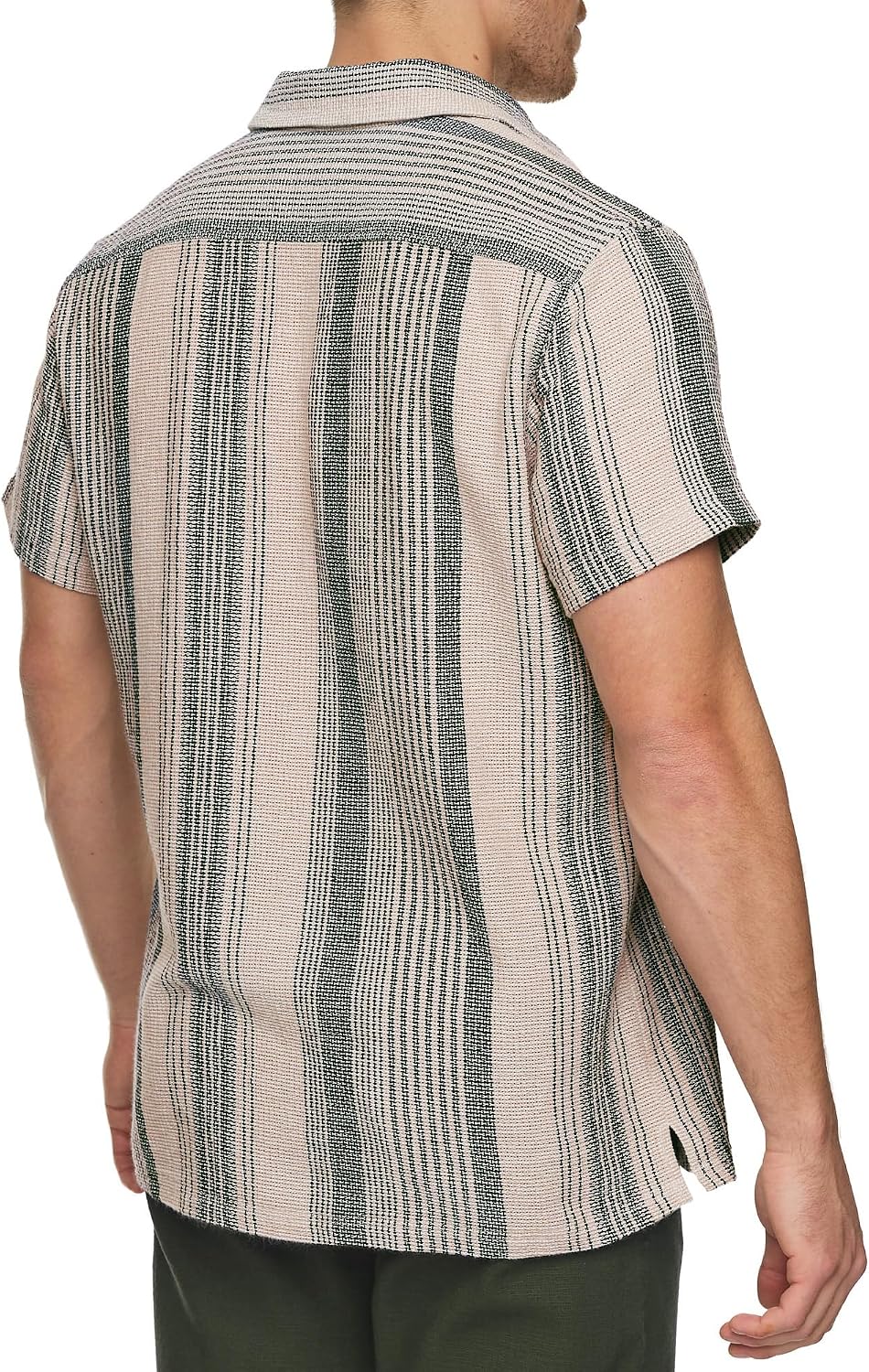 Indicode Herren INCosby Kurzarmhemd aus 100% Baumwolle mit Kentkragen | Gestreiftes Baumwollhemd mit
