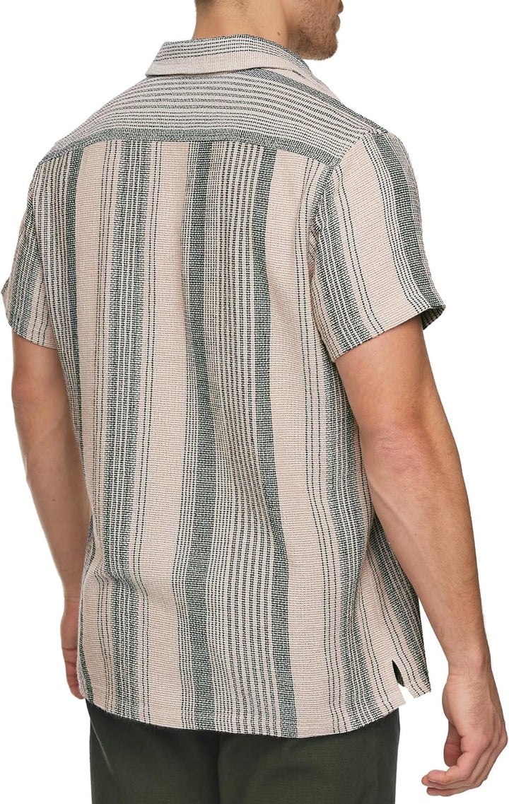 Indicode Herren INCosby Kurzarmhemd mit Button-Down-Kragen | Herrenhemd gestreift Kurzarm Hemd XL Ar