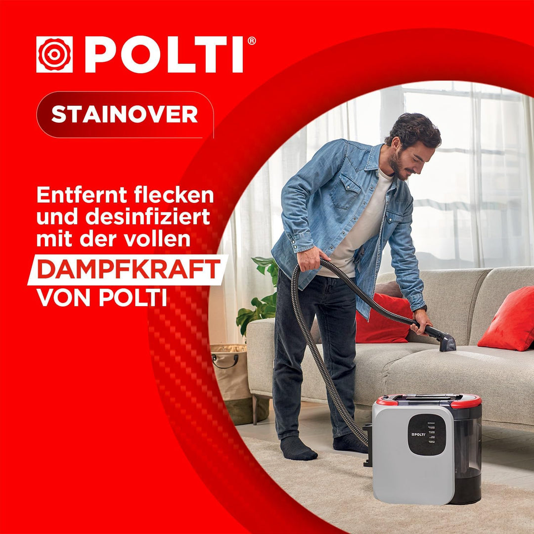 Polti StainOver SC20, Dampffleckenreiniger 4 in 1 zum Entfernen von Flecken, Fleckenentferner mit Va