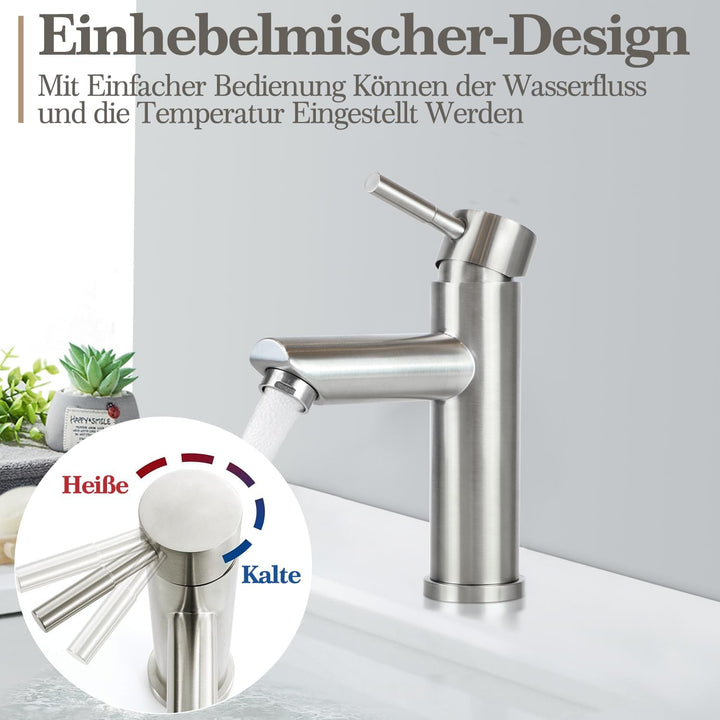 Laittiin Wasserhahn Badezimmer Waschtischarmatur Bad - Waschbeckenarmatur Mischbatterie Waschbecken