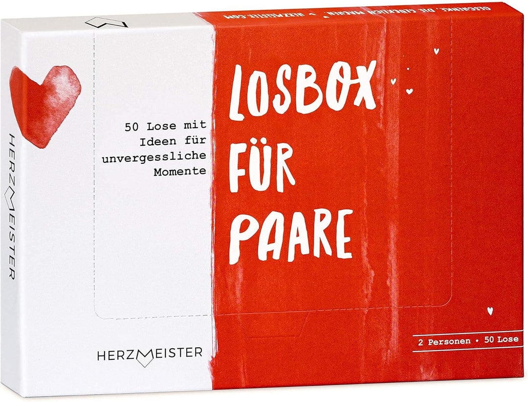 Losbox für Paare - Das Geschenk für unvergessliche Momente - 50 Lose mit Ideen für Spiel, Spass & vi