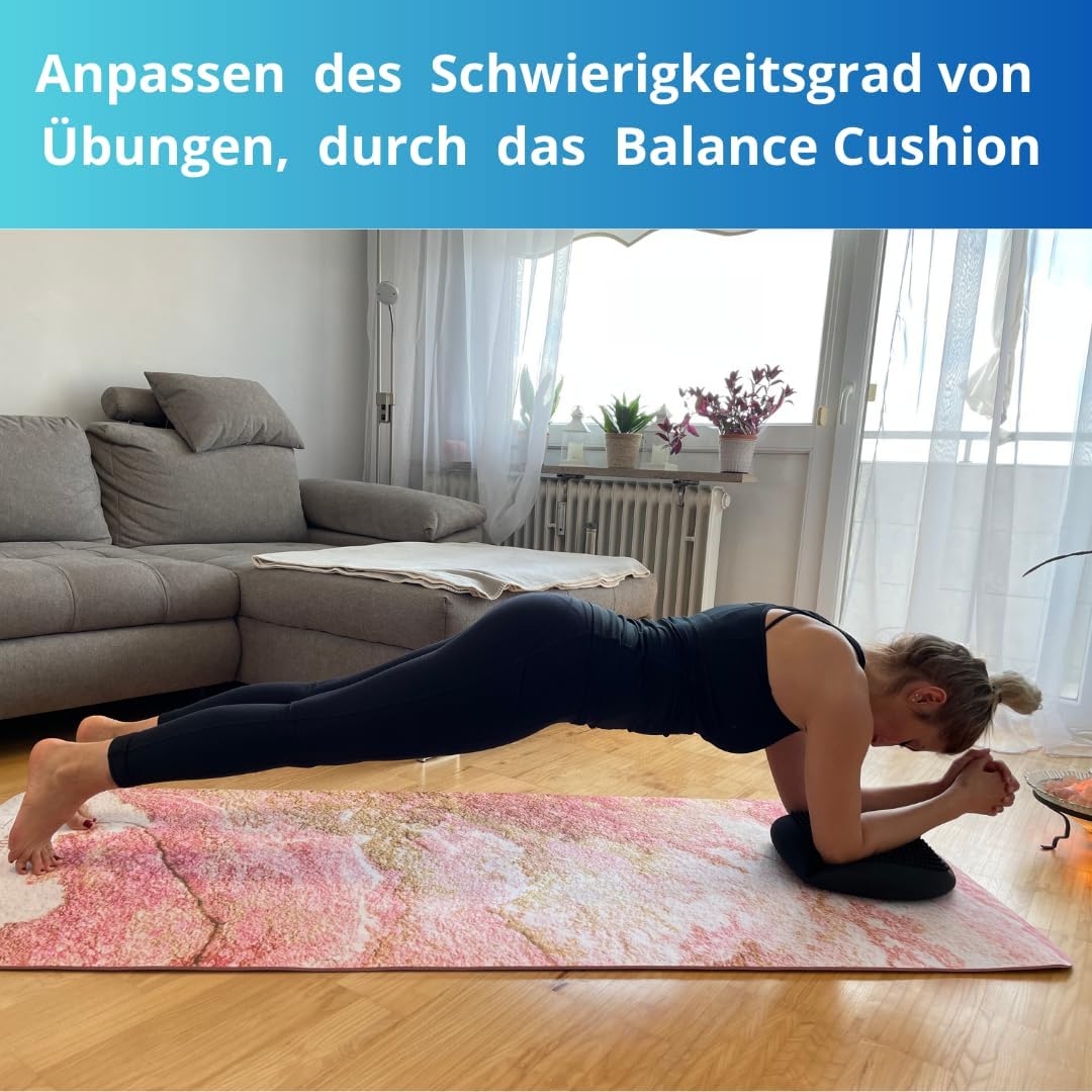 BK 2.0 Balance Cushion für Stabilität und Koordination by Barbara Klein mit Griff für einen gesunden
