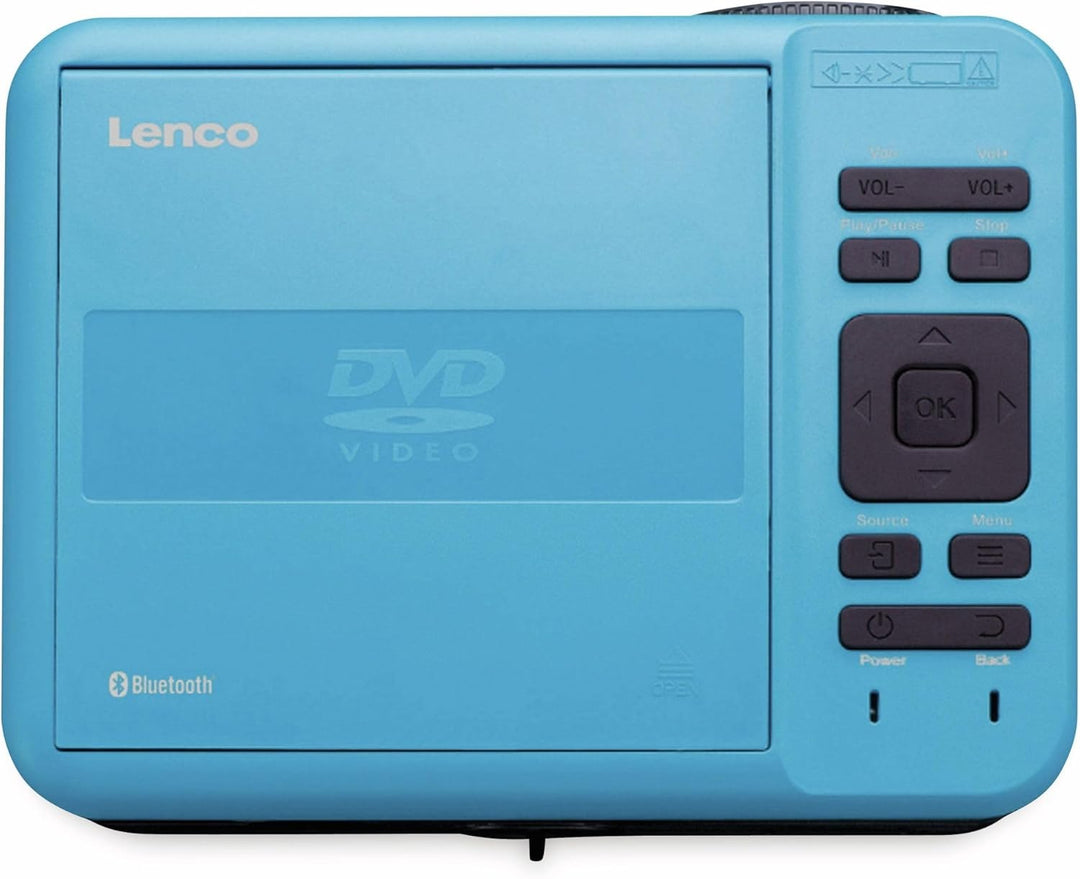 Lenco LPJ-500 - Bluetooth Beamer - Mini Beamer - DVD Player - 2800 Lumen - 30.000 Stunden Lebensdaue