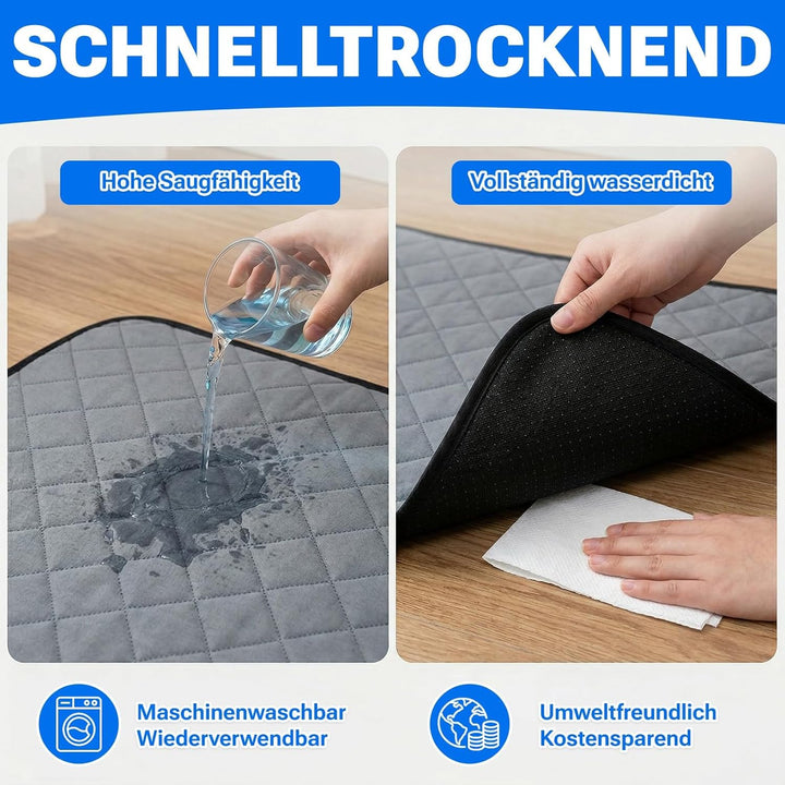3 Stück Wasserdichte Pipipads für Meerschweinchen, Super Saugfähig &amp; rutschfest, Ideales Meerschwein