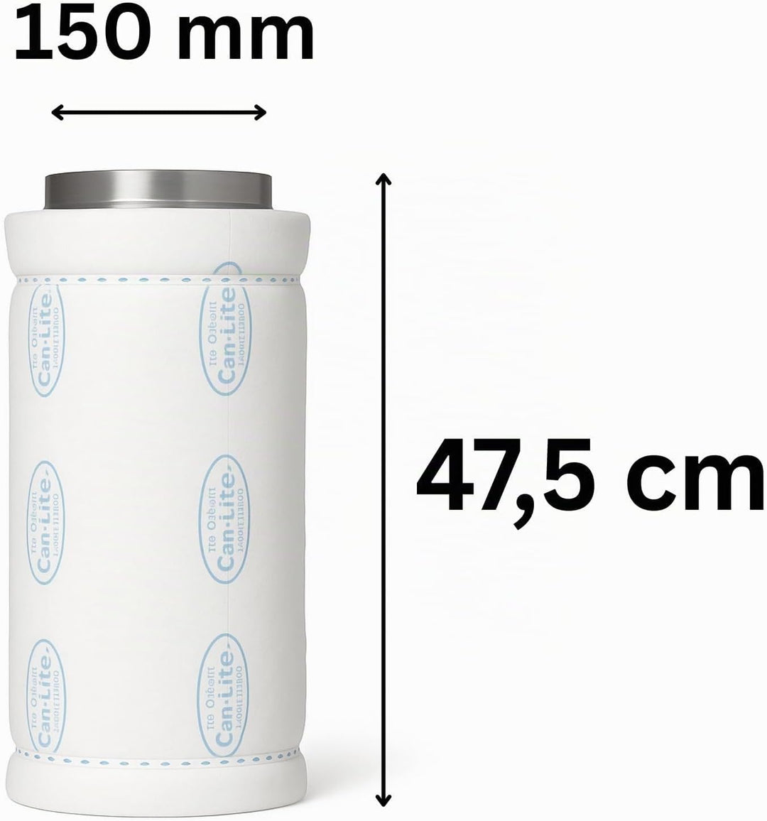 Can-Lite Aktivkohlefilter Grow 600 m³ - AKF Rohrlüfter Grow Anbau Indoor Belüftung Geruchsfilter Abl