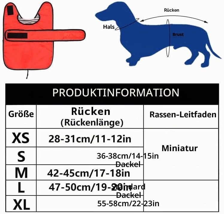 Geyecete Hunde Regenmantel,Einstellbar Wasserdicht Hundejacke für Dackel,Regenmantel mit reflektiere