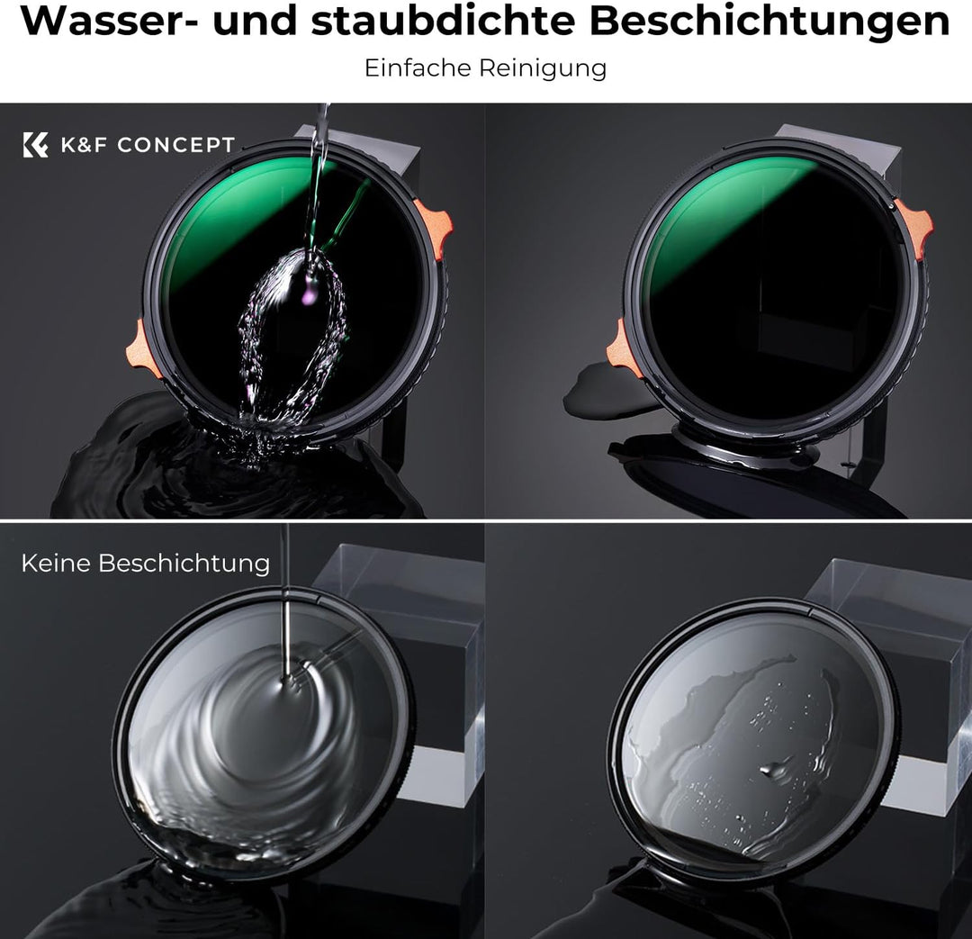 K&F Concept Nano-X ND Filter 72mm CPL&ND4-ND64 2 in 1 multifunktionaler Graufilter und CPL Filter Po
