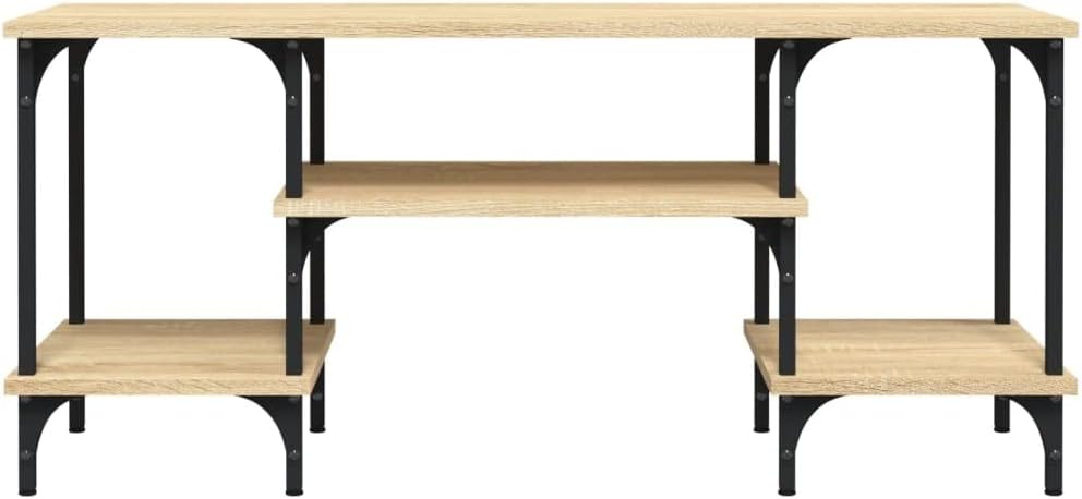 Tidyard TV Schrank mit 3 Ablagen Versehen Lowboard Fernsehtisch Fernsehschrank TV Möbel Holzwerkstof
