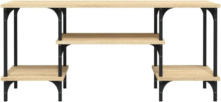 Tidyard TV Schrank mit 3 Ablagen Versehen Lowboard Fernsehtisch Fernsehschrank TV Möbel Holzwerkstof