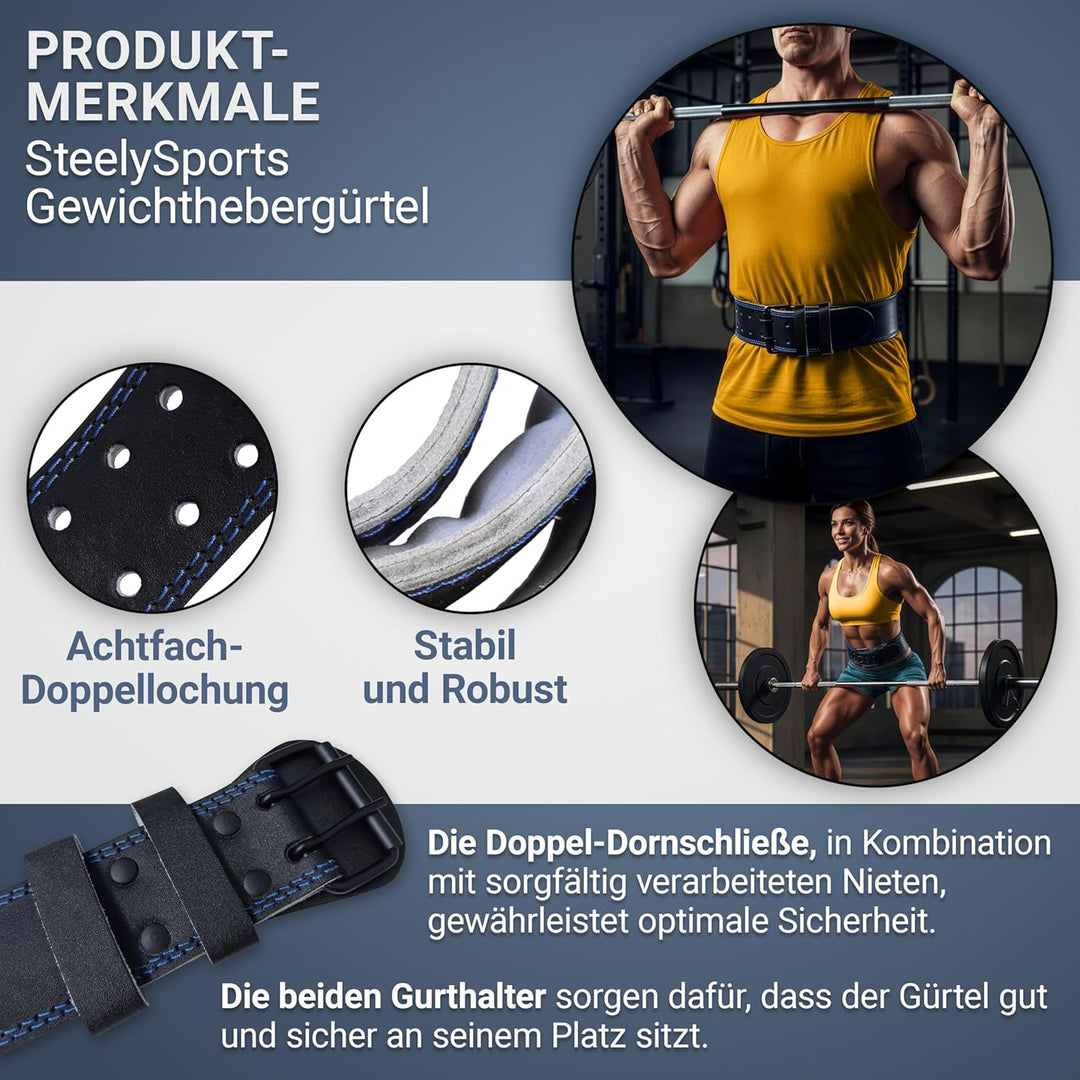 Herren Gewichthebergürtel Leder/Trainingsgürtel (Krafttraining Bodybuilding Gürtel, Gurt Gewichthebe