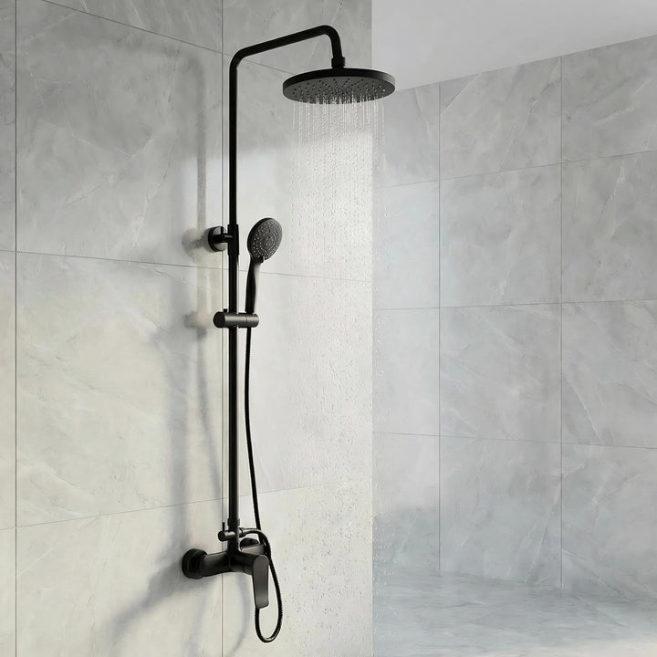 YOOZENA Duscharmatur Komplettset,Duschsystem mit Regendusche, 3 Strahlarten Duschkopf, Duscharmatur