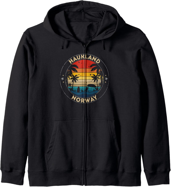 Haukland Souvenir - Norwegen Erinnerung Kapuzenjacke