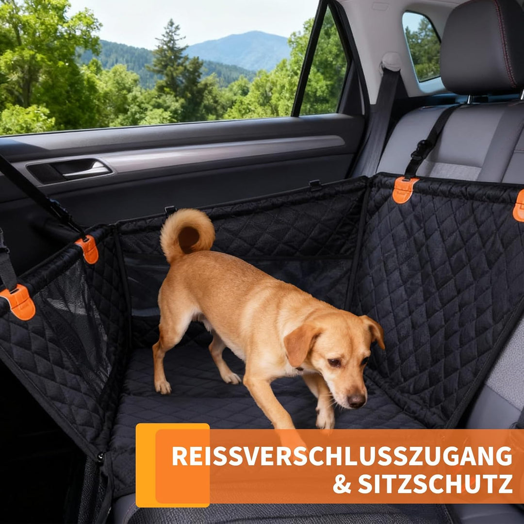 Extra Stabiler Hundekorb Auto Rücksitz, Hundesitz Auto Rückbank mit Hartem Bodenfür Grosse & Mittelg