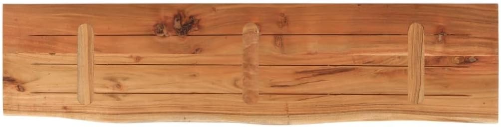 vidaXL Wandregal 120x30x2,5 cm Rechteckig Massivholz Akazie Baumkante