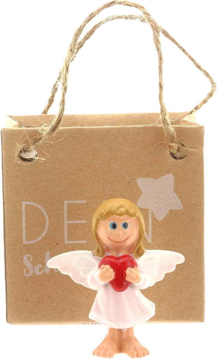 MIK funshopping Schutzengel in Tüte 2-Fach Sortiert, 24er Display, Glücksbringer (pastellrosa-Pastel