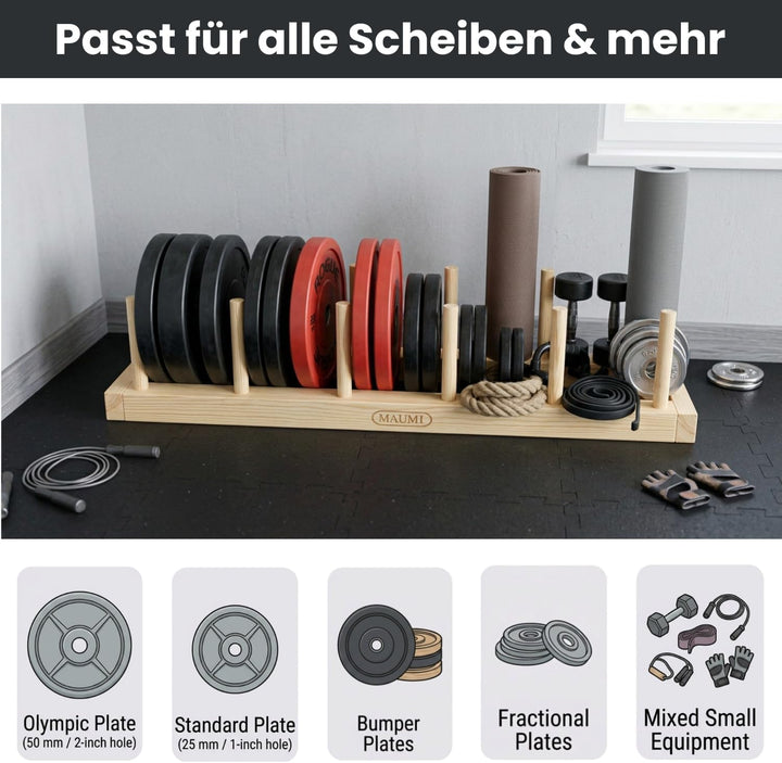 MAUMI Hantelständer Hantelscheibenständer Scheibenaufnahme Aufbewahrung Hantelscheiben Ständer für S