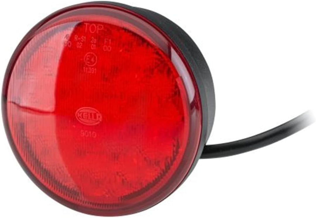 HELLA - Heckleuchte - 83mm - LED - 24/12V - Anbau/geschraubt - Lichtscheibenfarbe: rot - LED-Lichtfa