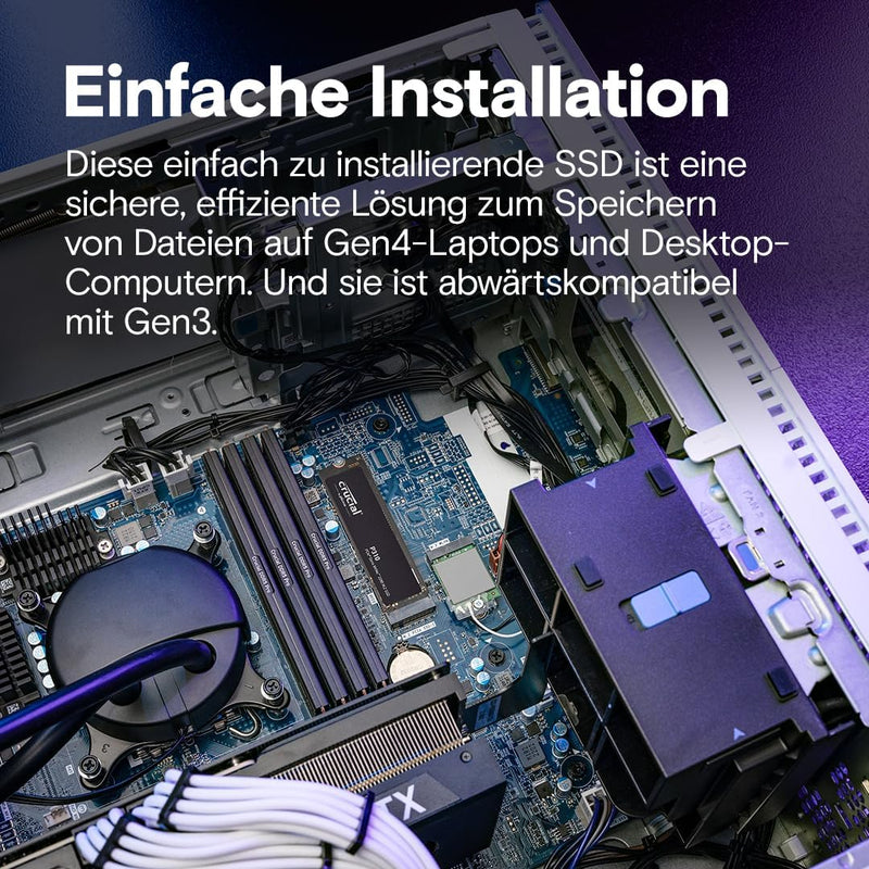 Crucial P310 SSD 2TB M.2 2280 PCIe Gen4 NVMe Interne SSD, bis 7.100 MB/s, Laptop und Desktop PC komp