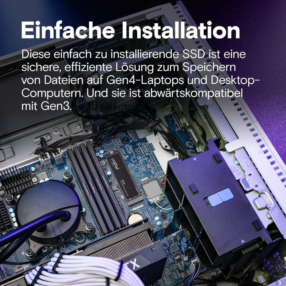Crucial P310 SSD 2TB M.2 2280 PCIe Gen4 NVMe Interne SSD, bis 7.100 MB/s, Laptop und Desktop PC komp