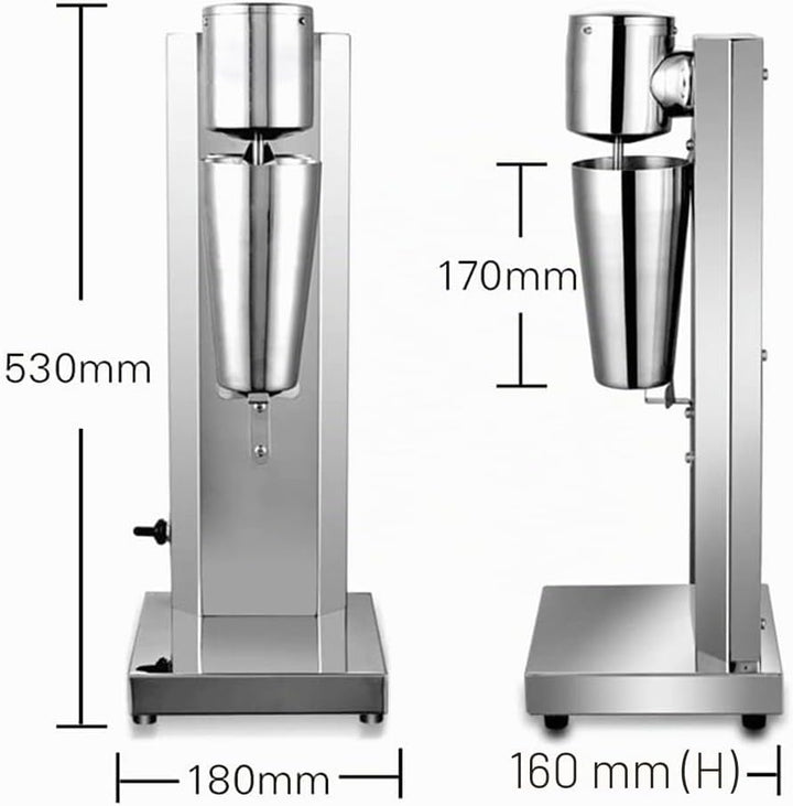 650ML Catering Elektrische Standmixer Milchshaker mit Edelstahl für Eiweiss, Gewerbliche Milchshakem