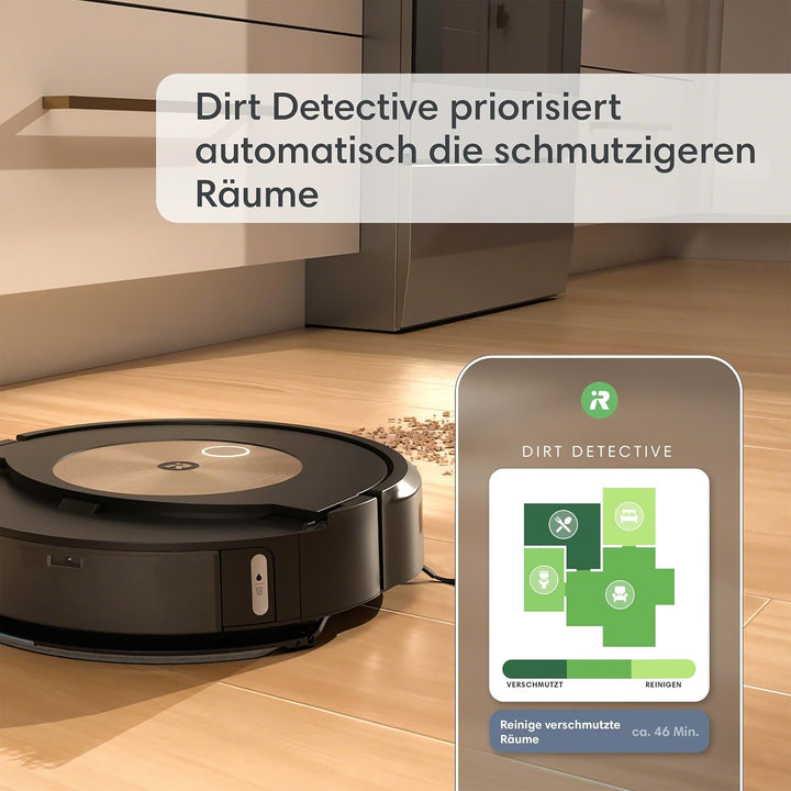 iRobot Roomba Combo j9+ Saug- und Wischroboter mit autom. Absaug-/Nachfüllstation, Kartierung, Preci