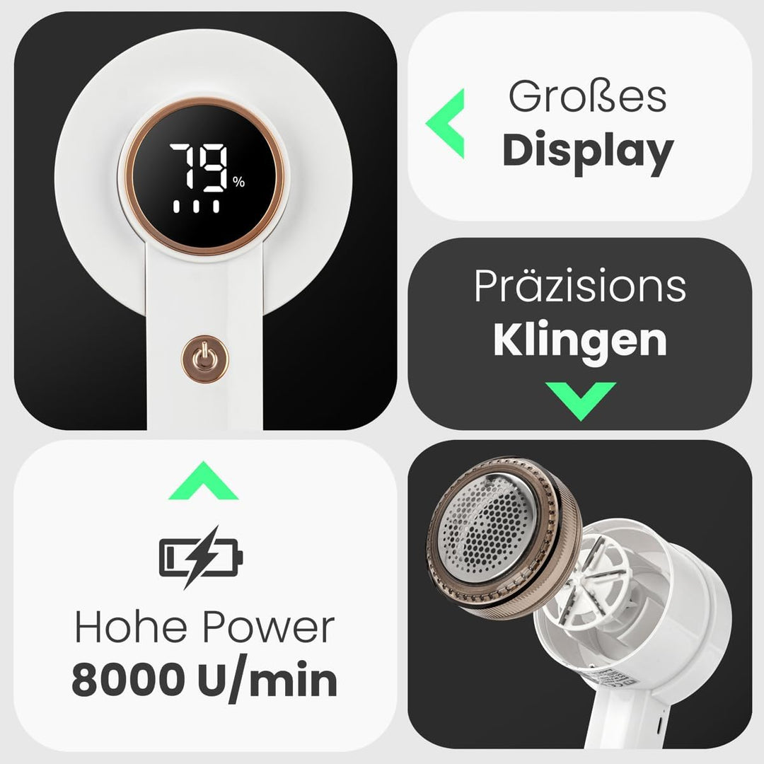 ProfiCare® Fusselrasierer elektrisch | Fusseln und kleine Knötchen/Pilling entfernen | mit Akku | fü