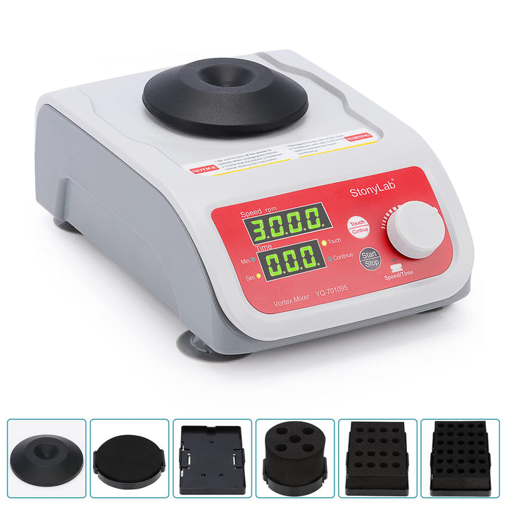 stonylab Vortex Schüttler, Vortex Mixer Labormischer 200-3000 U/min Fortschrittlicher Digitaler Vort