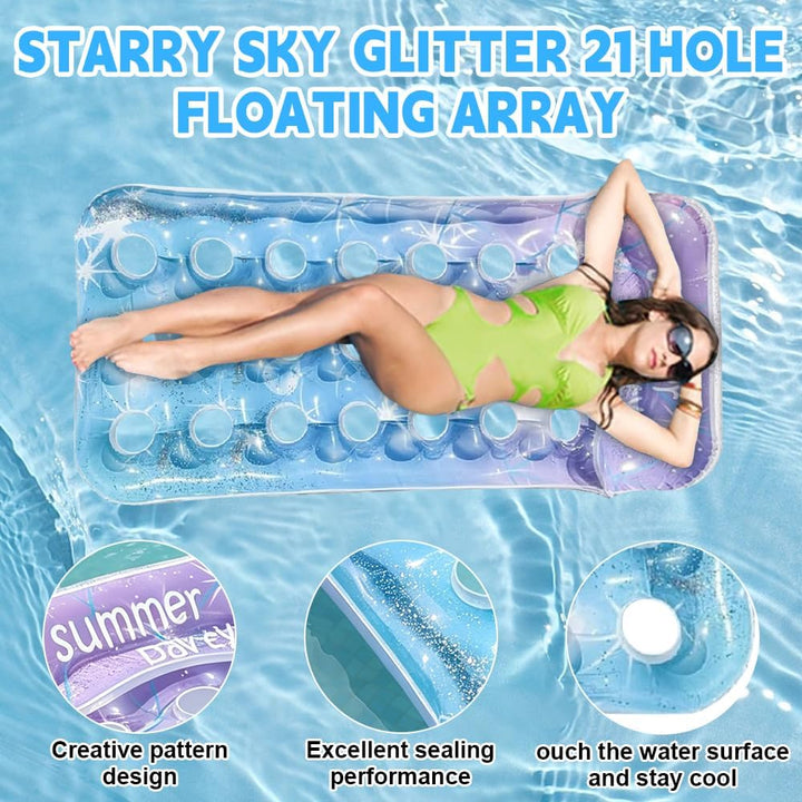 Aufblasbare Wasser Luftmatratze Pool 165x75cm, Hängematte Pool Spielzeug, Aufblasbarer Luftmatratze