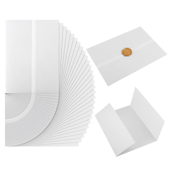 120 Stück Pergamentpapier für Einladungen, 13x18cm Vorgefaltet Vellum Paper Pergamenthüllen für Hoch