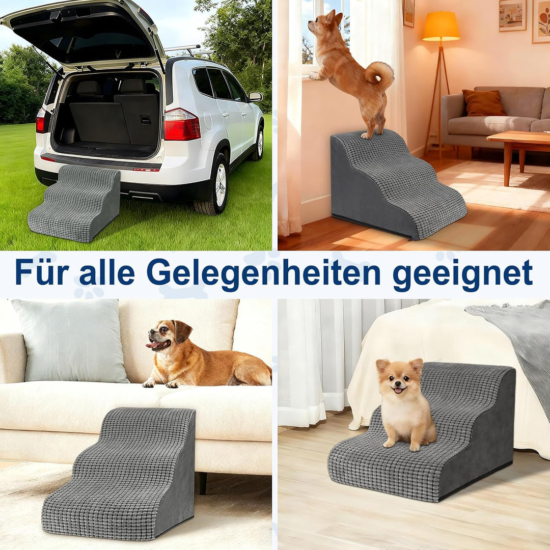VSIWB Hundetreppe für Kleine Hunde 40 cm Hoch, Haustiertreppe für Bett und Sofa aus Hochdichtem Schw